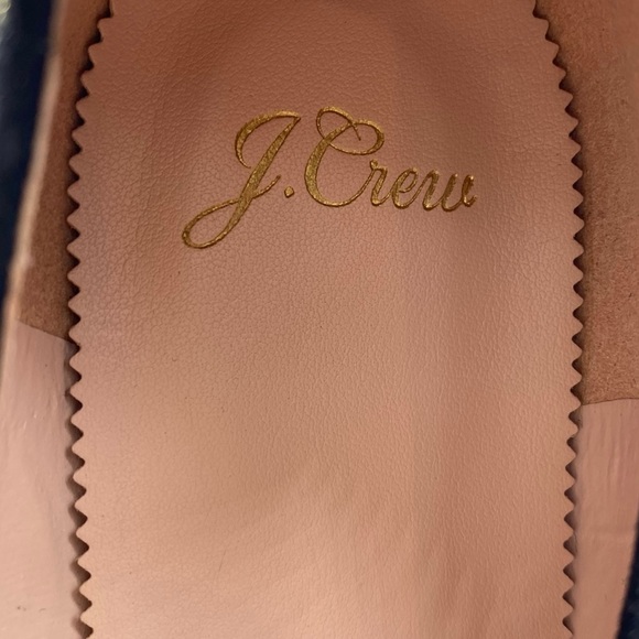 J. Crew Womens Shoes Smoking Flats Size 8 Black Gold Slip On Feminine Chic - Picture 10 of 13